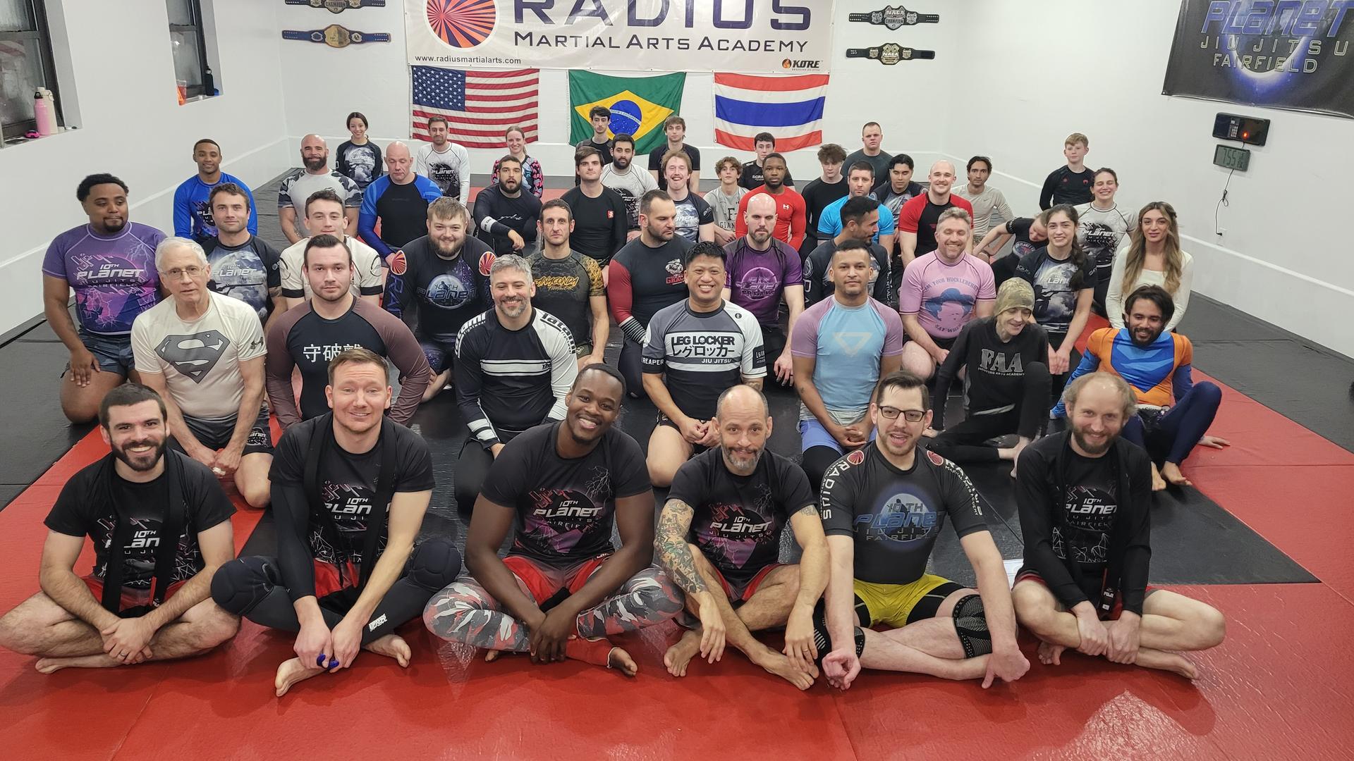 The Radius Martial Arts team on the mats